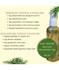 Biberiye ve Mercanköşk Saç Bakım Yağı 100 ml 