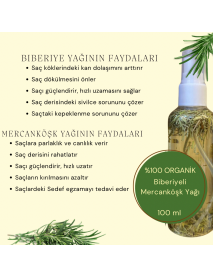 Biberiye ve Mercanköşk Saç Bakım Yağı 100 ml 