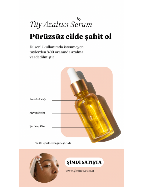 Tüy Azaltıcı Yüz Serumu 50 ml