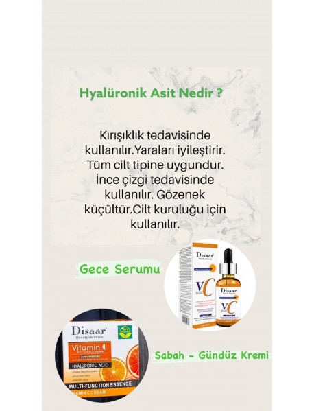 Disaar C Vitamini Yaşlılık Karşıtı Serum 30 ml 